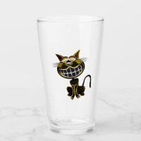 CUTE LAUGHING BLACK AND BRIGHT YELLOW CAT