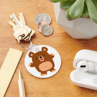 Cute Laughing Cartoon Bear keychain