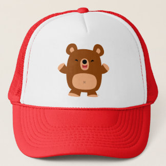 Cute Laughing Cartoon Bear Trucker Hat