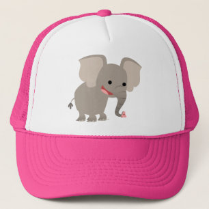 Cute Laughing Cartoon Elephant Hat
