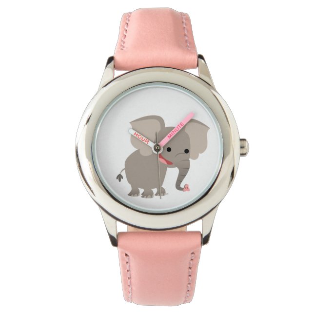 Cute Laughing Cartoon Elephant Watch (Front)