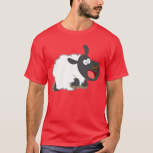 Cute Laughing Cartoon Sheep T-Shirt