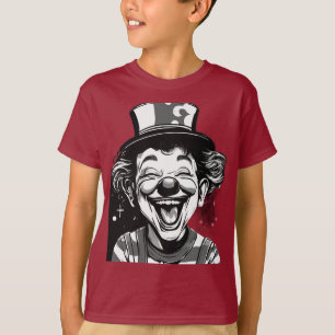Cute Laughing Clown Logo for Kids T-Shirt