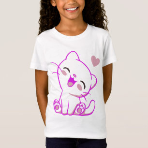 CUTE LAUGHING LITTLE Fuchsia KITTEN T-Shirt