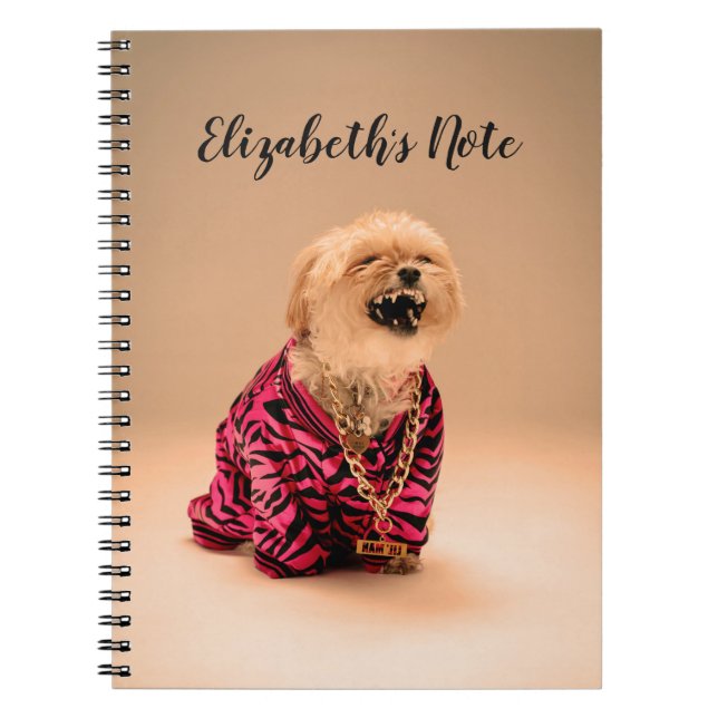 Cute Laughing Shih Tzu Personalised  Notebook (Front)