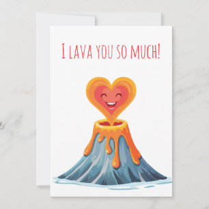 Cute Lava You Punny Valentine's Day Card