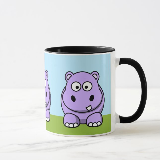 Cute Lavender Hippo Mug (Right)