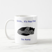 "Cute Lazy Cat Coffee Mug – Nap Day Vibes"