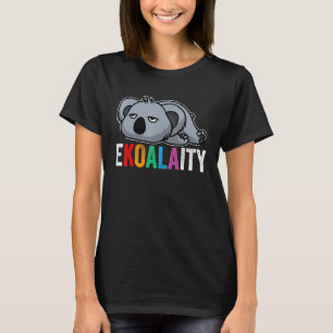 Cute Lazy Koala Rainbow Lgbtq Flag Gay Pride Men W T-Shirt