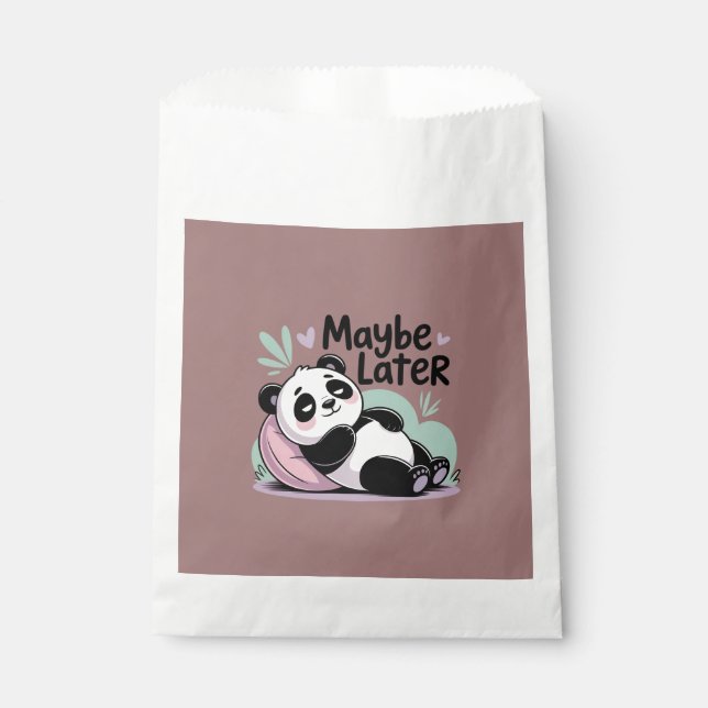 Cute Lazy Panda – “Maybe Later” Relaxing Panda Favour Bags (Front)