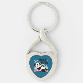 Cute Lazy Panda – “Maybe Later” Relaxing Panda Key Ring