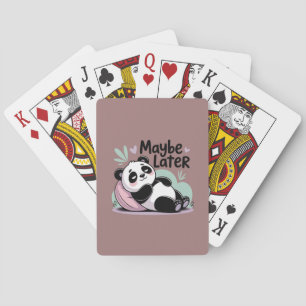 Cute Lazy Panda – “Maybe Later” Relaxing Panda Playing Cards