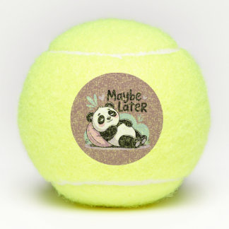 Cute Lazy Panda – “Maybe Later” Relaxing Panda Tennis Balls