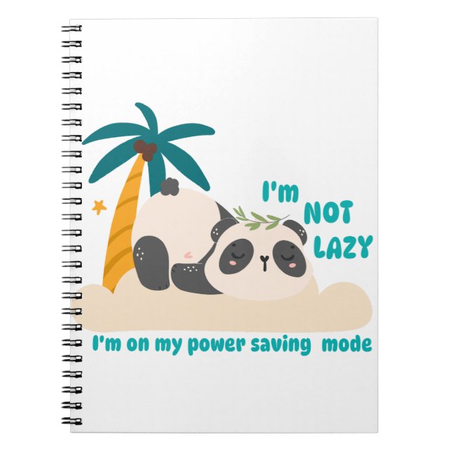 Cute lazy panda notebook (Front)