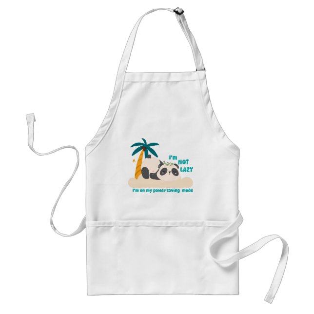 Cute lazy panda standard apron (Front)