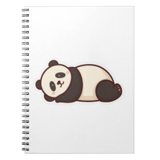 Cute Lazy Panda Sticker – Kawaii Sleeping Panda Notebook