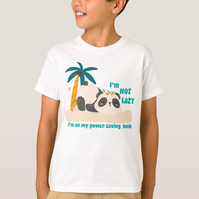 Cute lazy panda T-Shirt (Front)