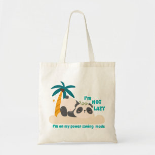Cute lazy panda tote bag