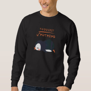 Cute Lazy Sleeping Baby Penguin Marine Life Animal Sweatshirt