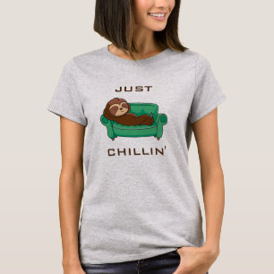 Cute Lazy Sloth Funny Just Chillin T-Shirt