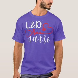 Cute LD Nurse Teal Stethoscope Funny gift T-Shirt