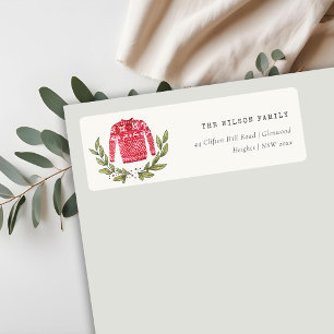 Cute  Leafy Winter Ugly Sweater Christmas Address