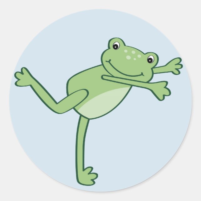 Cute Leap Frog Froggy Stickers Envelope Seals (Front)