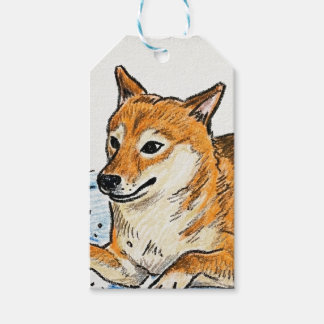 Cute "Leap Into Love" Shiba Inu Valentine's Day  Gift Tags