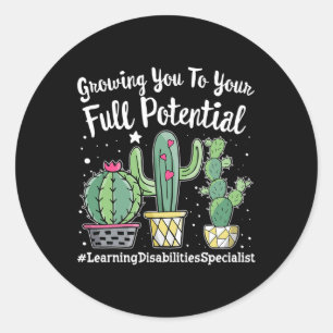 Cute Learning Disabilities Specialist Squad back t Classic Round Sticker
