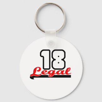 Cute, "Legal 18" design Key Ring