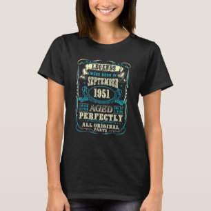 Cute Legends Were Born In September 1951 71th Birt T-Shirt