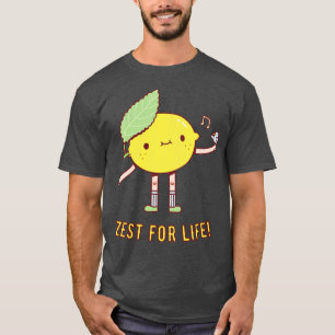 Cute Lemon and Bird Zest For Life T-Shirt