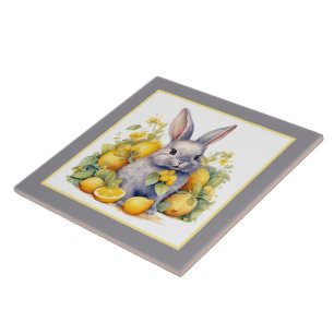 cute lemon bunny kitchen lovers tile