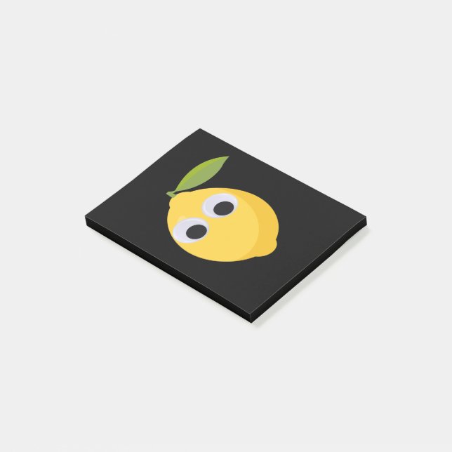 Cute Lemon Character with Googly Eyes  Post-it Notes (Angled)