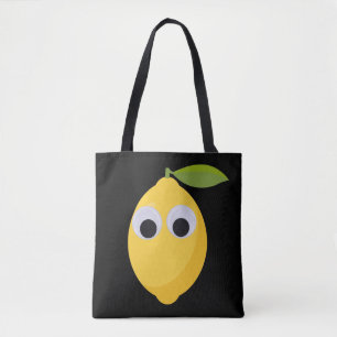 Cute Lemon Character with Googly Eyes  Tote Bag