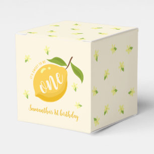 Cute Lemon Citrus 1st Birthday  Favour Box