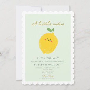 Cute Lemon Citrus Baby Shower Invitation