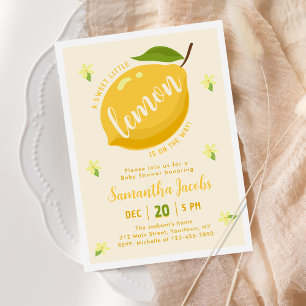 Cute Lemon Citrus Baby Shower Invitation
