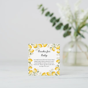 Cute Lemon Citrus Fruit Summer Books For Baby Enclosure Card