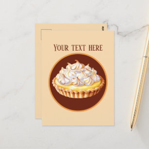 Cute Lemon Meringue Pie add message Postcard