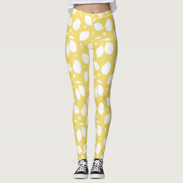 Cute Lemon Pattern Leggings (Front)