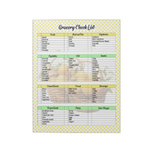  Cute Lemon Pie Grocery List Notepad