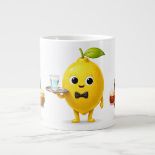 Cute Lemon Tea Friends – Jumbo Mug for Coffee & Te