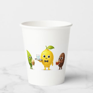 Cute Lemon Tea Friends – Takeaway Paper Cup Design