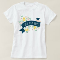 Cute Lemon Yellow Botanical Oh Baby Shower