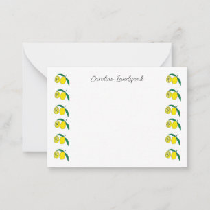 Cute Lemons & Custom Name Card