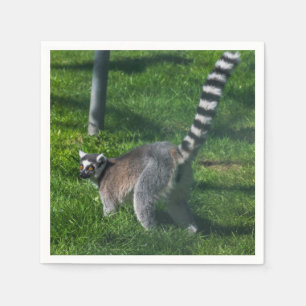 Cute lemur napkin
