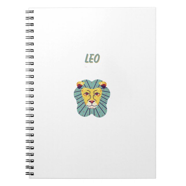 Cute Leo, zodiac, star sign print Notebook (Front)