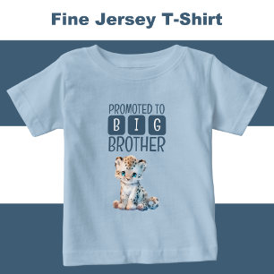 Cute leopard big brother blue baby T-Shirt