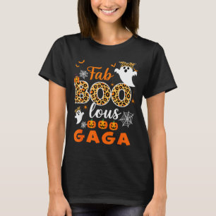Cute Leopard Fab Boo Lous Gaga Soky Halloween Cost T-Shirt
